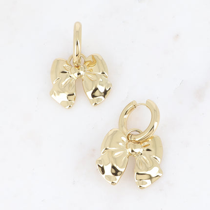 Créoles Danica L - noeud papillon pendant
