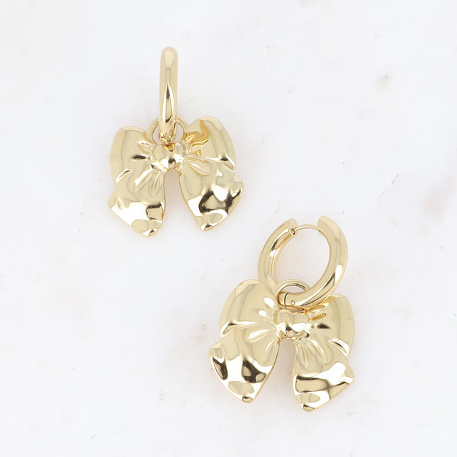 Créoles Danica L - noeud papillon pendant