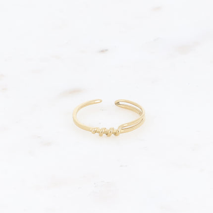Bague fine - ligne enroulée