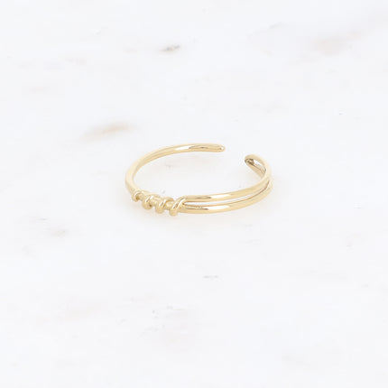 Bague fine - ligne enroulée