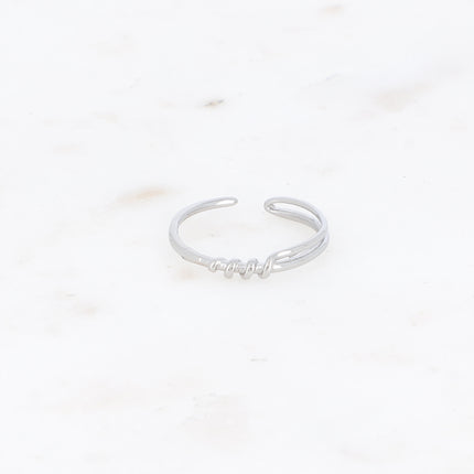 Bague fine - ligne enroulée