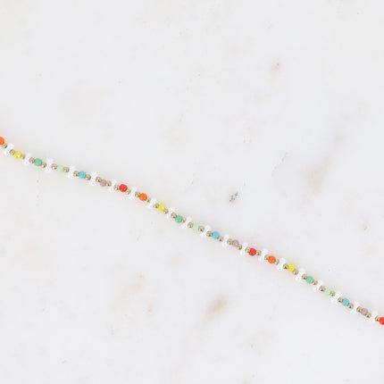 Bracelet Thaïs - sur fil, perles de résine, pâtes de verre