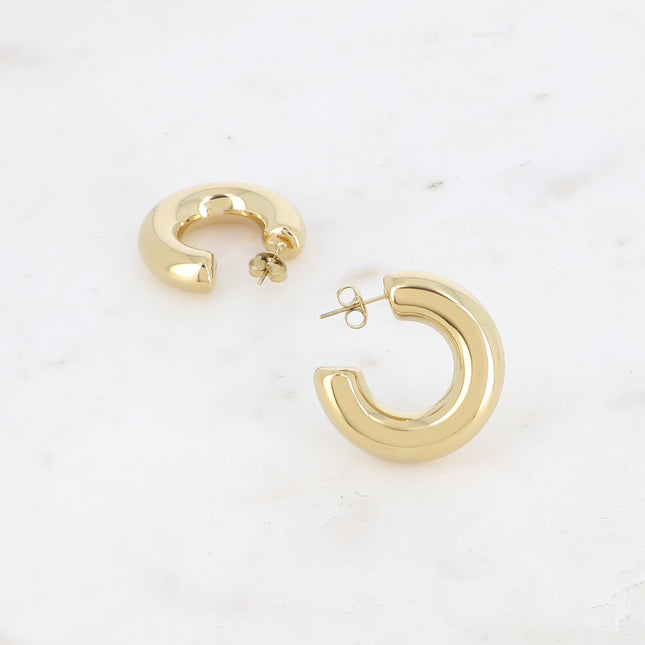 Hoop earrings - 30mm thick ring