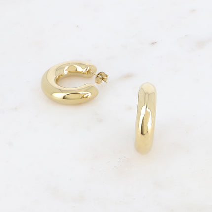 Hoop earrings - 30mm thick ring