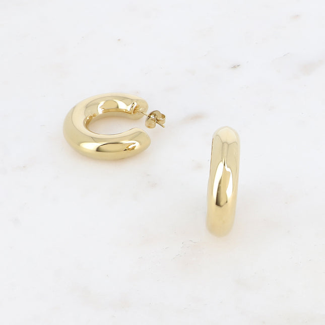 Hoop earrings - 30mm thick ring