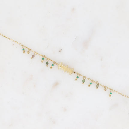 Bracelet Filipa - pierres naturelles pendantes et barre