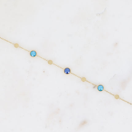 Bracelet Riley - pastilles rondes et cristaux Swarovski® PP20