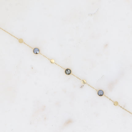 Bracelet Riley - pastilles rondes et cristaux Swarovski® PP20