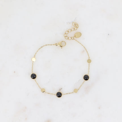 Bracelet Riley - pastilles rondes et cristaux Swarovski® PP20