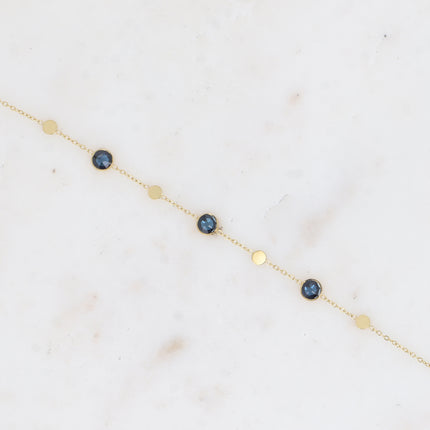 Bracelet Riley - pastilles rondes et cristaux Swarovski® PP20