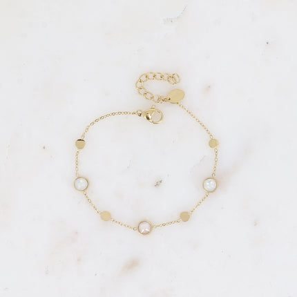 Bracelet Riley - pastilles rondes et cristaux Swarovski® PP20