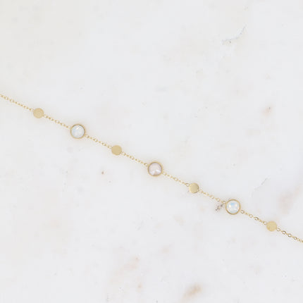 Bracelet Riley - pastilles rondes et cristaux Swarovski® PP20