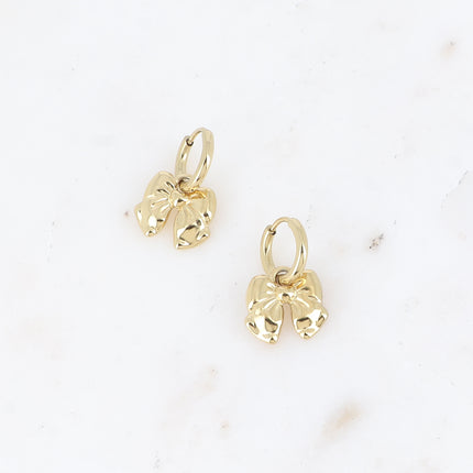 Creole earrings - small bow tie
