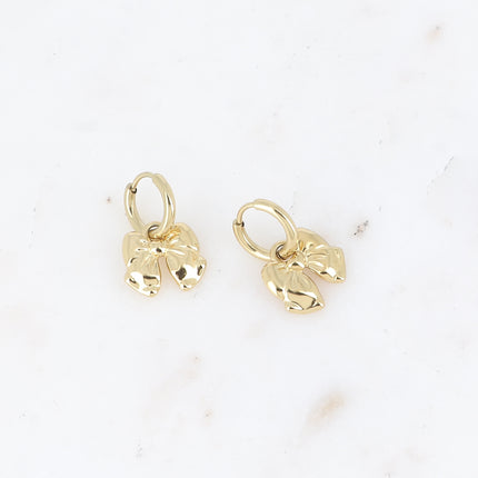 Creole earrings - small bow tie