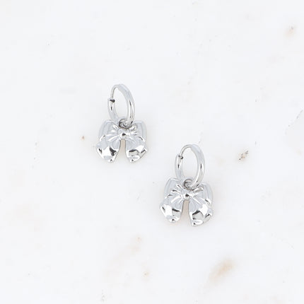 Creole earrings - small bow tie