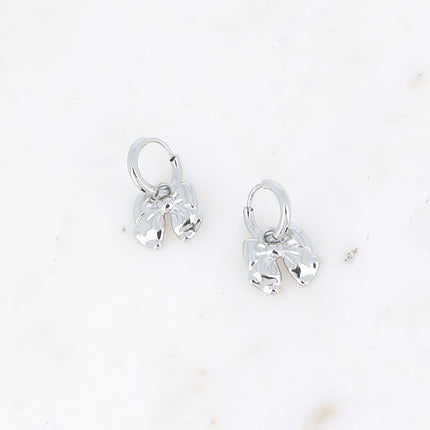 Creole earrings - small bow tie