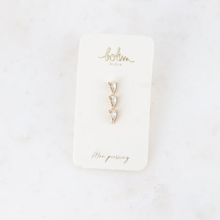 Piercing - 3 cristaux gouttes