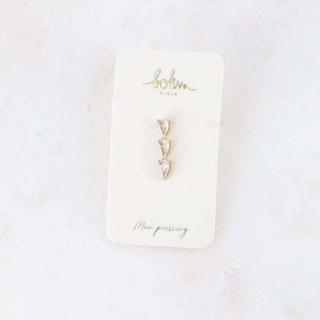 Piercing - 3 cristaux gouttes