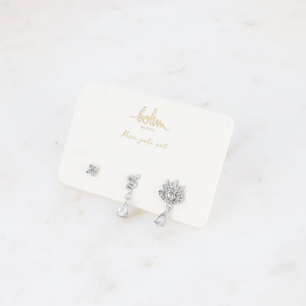 Set de 3 piercings (trèfle, serpent & goutte, oeil)
