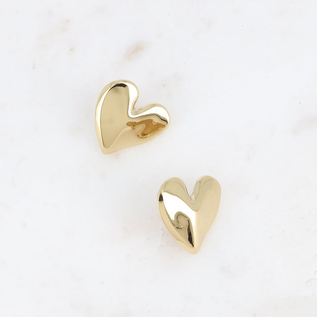 Boucles puces - coeur martelé