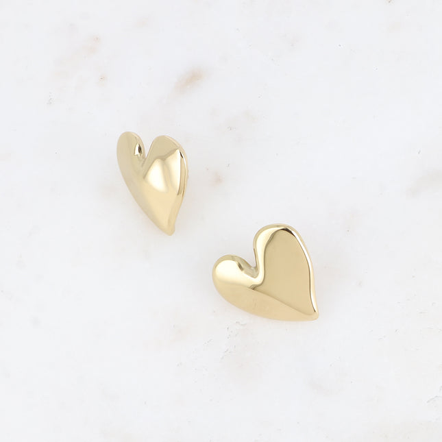 Boucles puces - coeur martelé