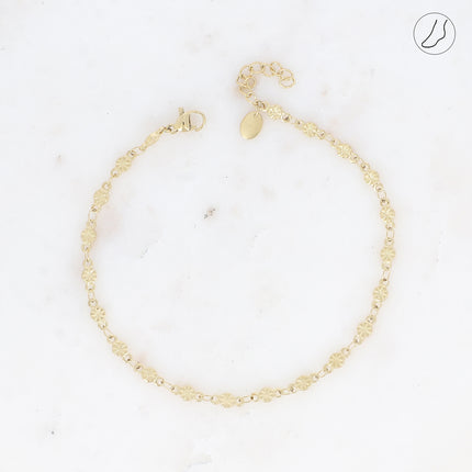 Anklet - round chain with engraved star
