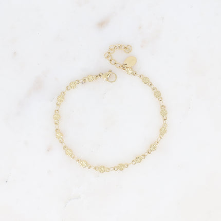Bracelet - maille ronde avec étoile gravée