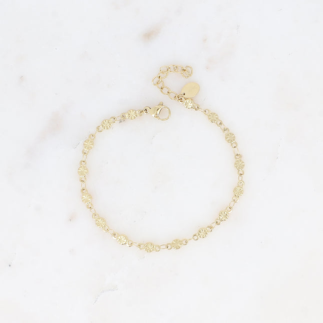 Bracelet - round link with engraved star
