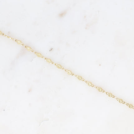 Bracelet - maille ronde avec étoile gravée