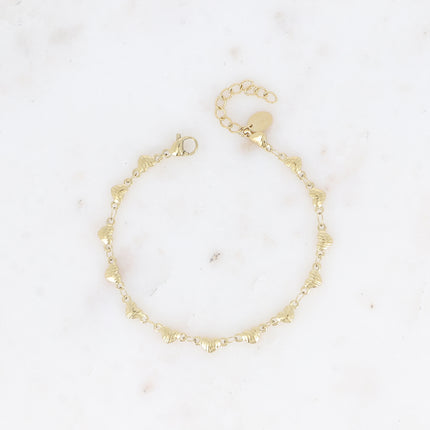 Bracelet - maille coeur strié