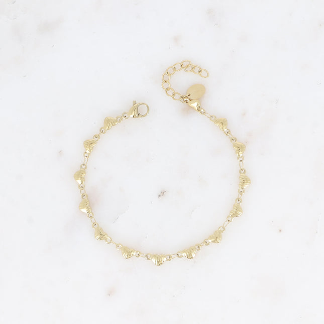 Bracelet - maille coeur strié
