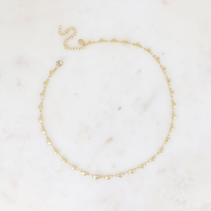 Collier - maille coeur strié