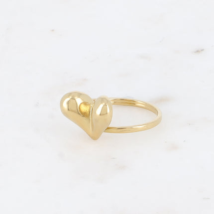 Bague - coeur bombé