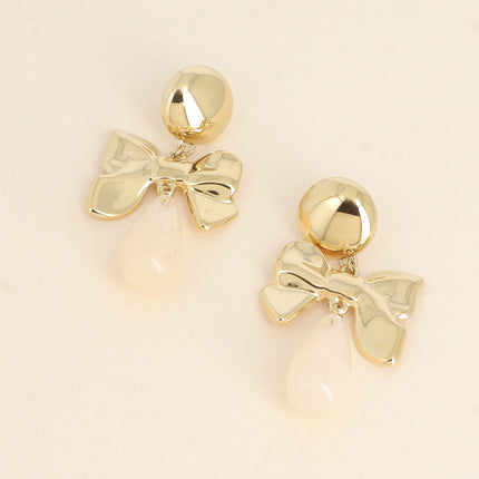Boucles pendantes Aaliyah - noeud papillon, goutte en acétate