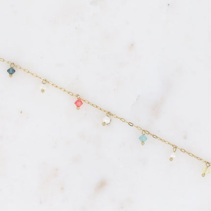 Bracelet - perles d'eau douce et cristaux toupies