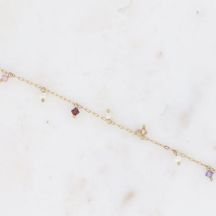 Bracelet - perles d'eau douce et cristaux toupies
