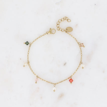 Bracelet - perles d'eau douce et cristaux toupies