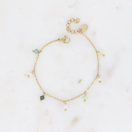 Bracelet - perles d'eau douce et cristaux toupies