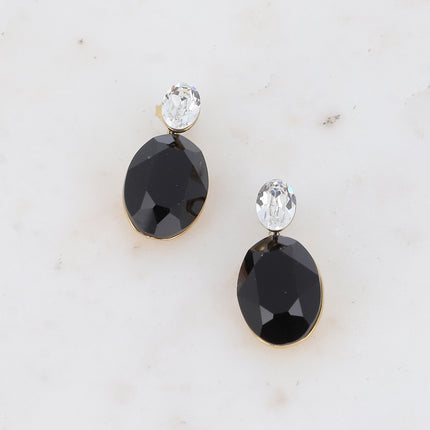 Boucles puces - cristaux 4120 (6x8mm) et 4120 (13x18mm)