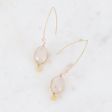 Bria Earrings - 13x18mm oval Swarovski® crystals and 2 briolettes