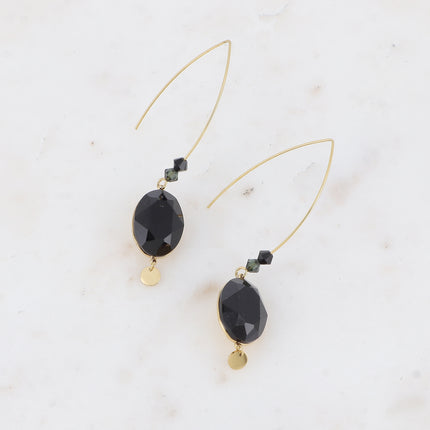 Bria Earrings - 13x18mm oval Swarovski® crystals and 2 briolettes