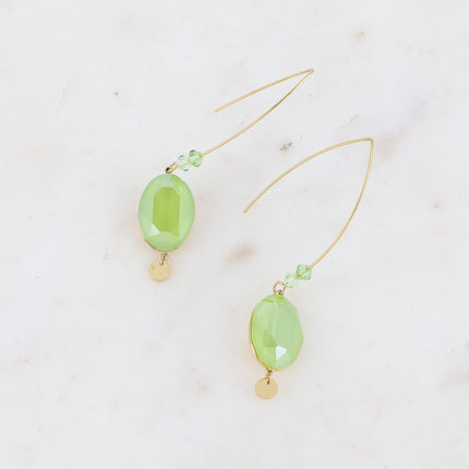 Bria Earrings - 13x18mm oval Swarovski® crystals and 2 briolettes