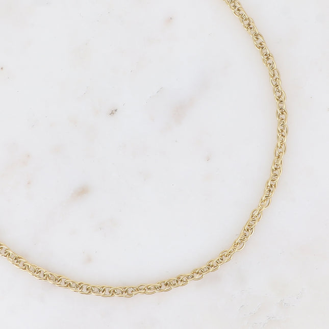 Collier - maille anneaux ovales torsadés épais
