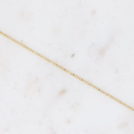 Bracelet - maille anneaux aplatis et striés