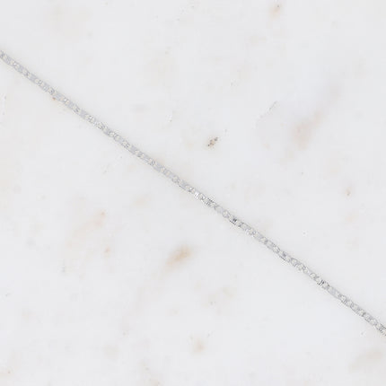 Bracelet - maille anneaux aplatis et striés