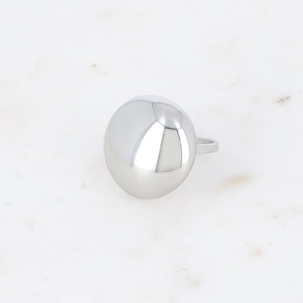 Bague Sidia - forme ronde bombée, lisse et brillante