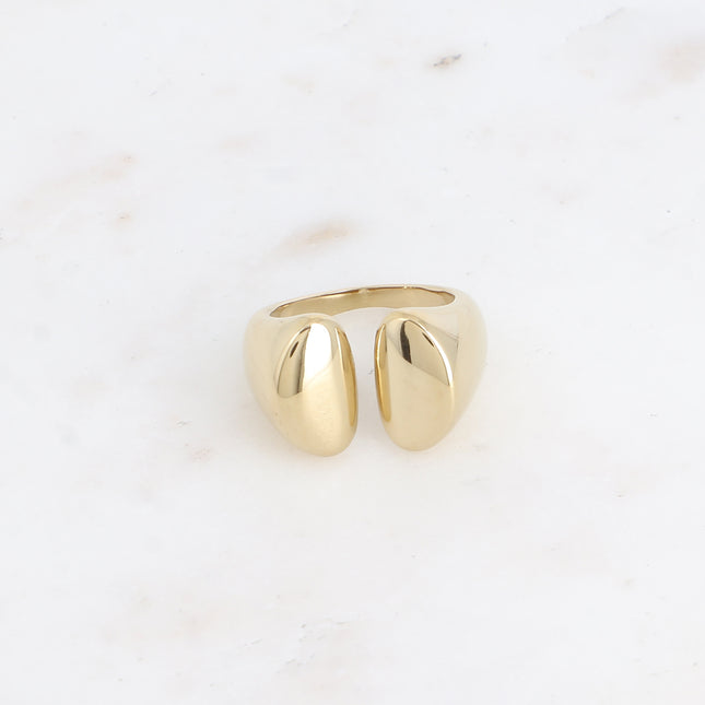 Open ring - 2 domed semicircles