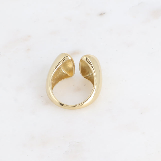 Open ring - 2 domed semicircles
