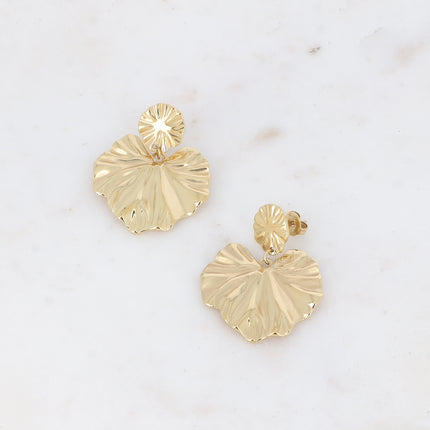 Dangle earrings - double ginkgo
