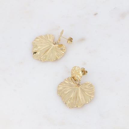 Dangle earrings - double ginkgo